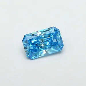 0.44ct RADIANT Fancy Vivid Blue VVS2 Coloured Lab diamond
