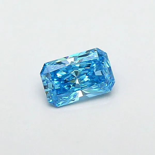 0.44ct RADIANT Fancy Vivid Blue VVS2 Coloured Lab diamond