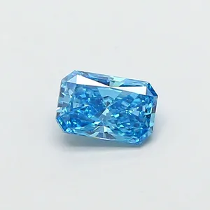 0.49ct RADIANT Fancy Vivid Blue VS1 Coloured Lab diamond
