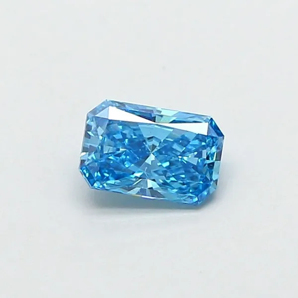 0.49ct RADIANT Fancy Vivid Blue VS1 Coloured Lab diamond