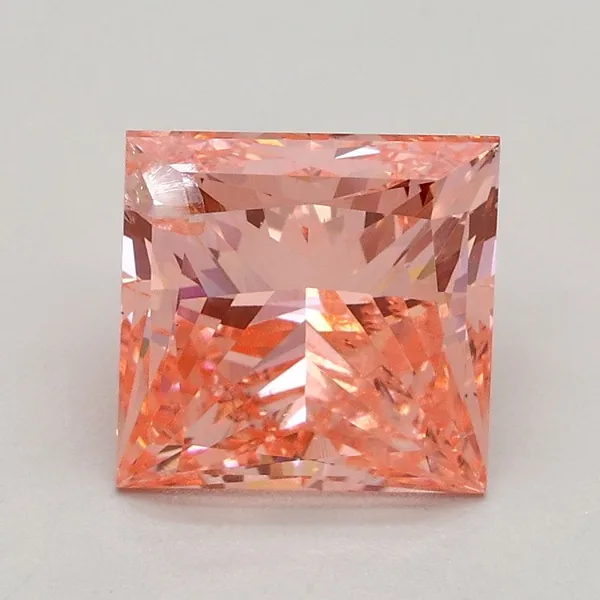 2ct PRINCESS Fancy Intense Pink SI2 Coloured Lab diamond