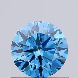 0.64ct ROUND Fancy Vivid Blue VS1 Coloured Lab diamond
