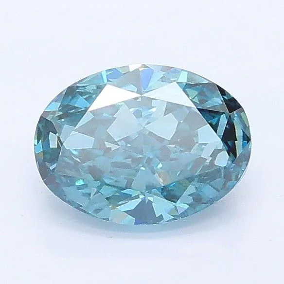 1.11ct OVAL Fancy Vivid Blue VS1 Coloured Lab diamond