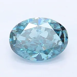 1.11ct OVAL Fancy Vivid Blue VS1 Coloured Lab diamond