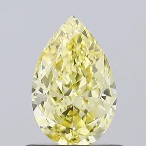 0.89ct PEAR Fancy Intense Yellow VS1 Coloured Lab diamond