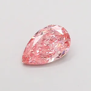 0.75ct PEAR Fancy Vivid Pink VS1 Coloured Lab diamond
