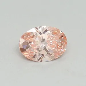 0.3ct OVAL Fancy Vivid Pink VS2 Coloured Lab diamond