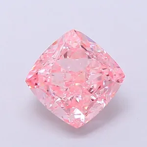 1.04ct CUSHION Fancy Vivid Pink VVS1 Coloured Lab diamond