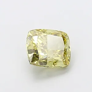 1.08ct CUSHION Fancy Yellow VVS2 Coloured Lab diamond