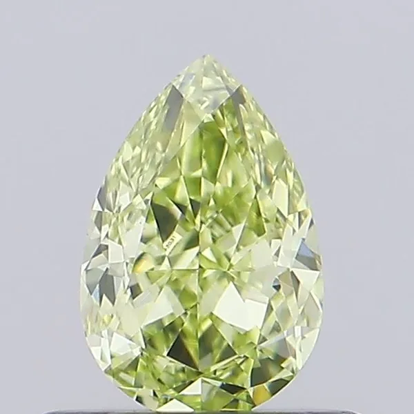 0.56ct PEAR Fancy Yellow VVS2 Coloured Lab diamond