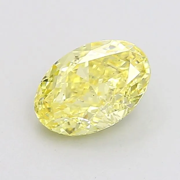 1.01ct OVAL Fancy Intense Yellow VS2 Coloured Lab diamond