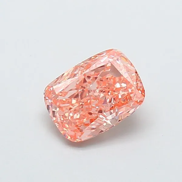 1.27ct CUSHION Fancy Intense Orangey Pink VVS2 Coloured Lab diamond