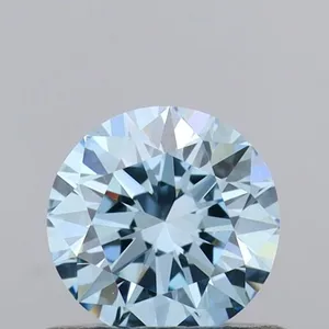 0.55ct ROUND Fancy Vivid Blue VVS2 Coloured Lab diamond