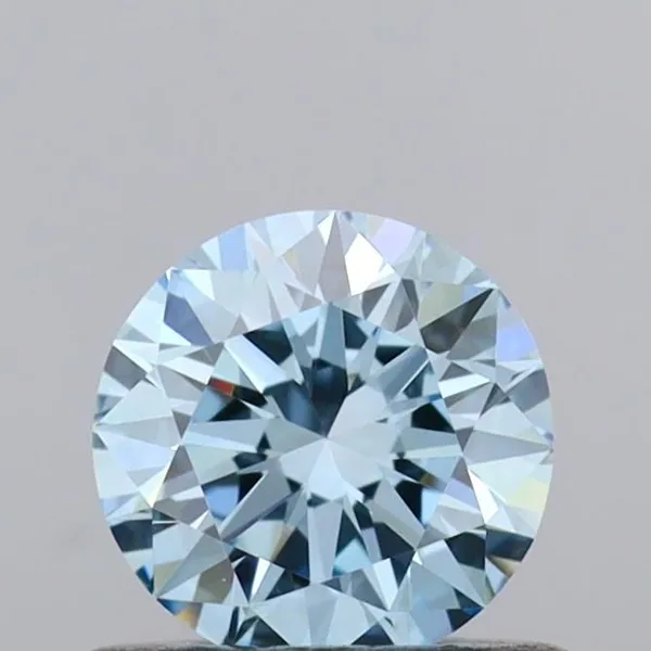 0.55ct ROUND Fancy Vivid Blue VVS2 Coloured Lab diamond