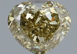 1.56ct HEART Fancy Yellow VVS2 Coloured Lab diamond