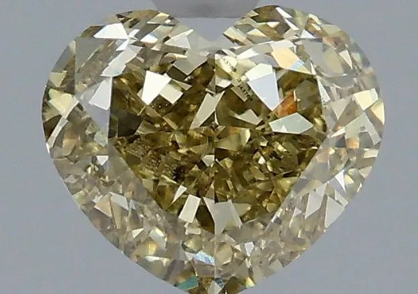 1.56ct HEART Fancy Yellow VVS2 Coloured Lab diamond