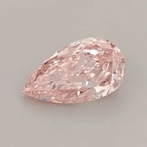 0.46ct PEAR Fancy Vivid Pink VVS2 Coloured Lab diamond