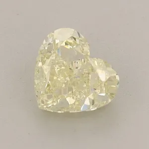 0.81ct HEART Fancy Light Yellow VVS1 Coloured Lab diamond