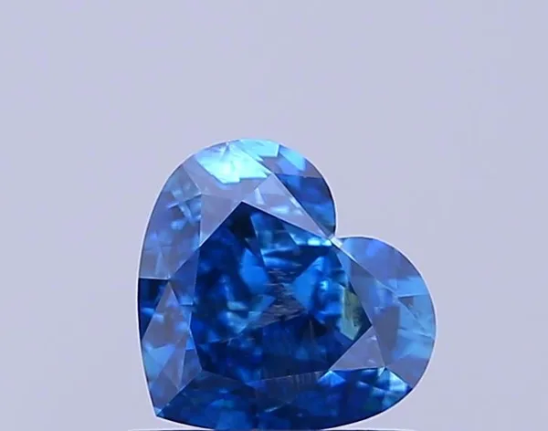 1.11ct HEART Fancy Vivid Blue SI2 Coloured Lab diamond