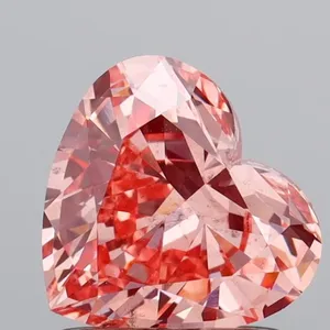 1.08ct HEART Fancy Vivid Pink SI1 Coloured Lab diamond