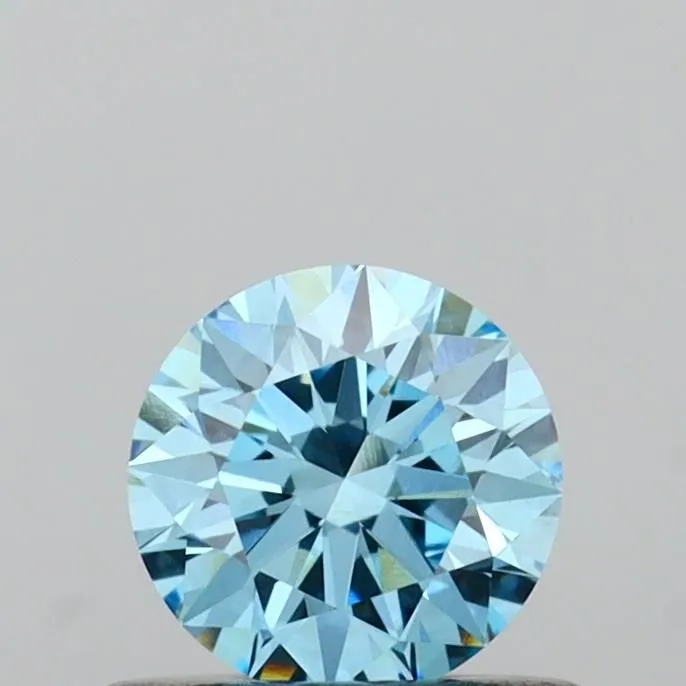 0.50ct ROUND Fancy Vivid Blue VVS2 Coloured Lab diamond