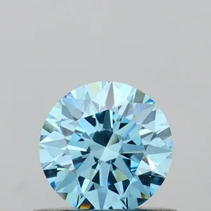 0.5ct ROUND Fancy Vivid Blue VVS2 Coloured Lab diamond