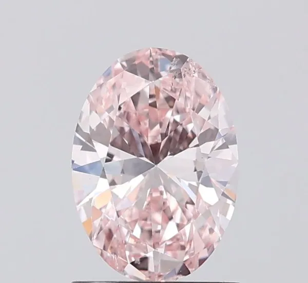 1.04ct OVAL Fancy Pink SI1 Coloured Lab diamond