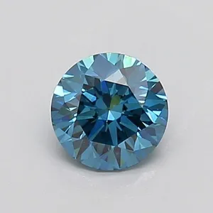 0.55ct ROUND Fancy Vivid Blue VS1 Coloured Lab diamond