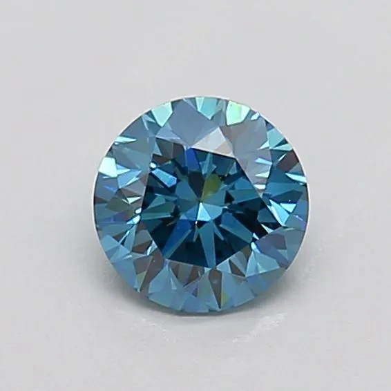 0.55ct ROUND Fancy Vivid Blue VS1 Coloured Lab diamond