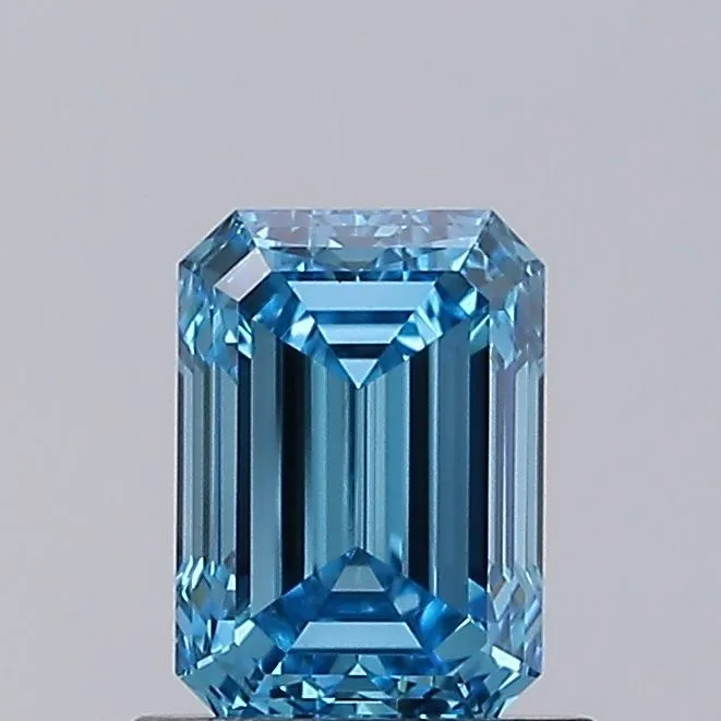 1.03ct EMERALD Fancy Vivid Blue VS1 Coloured Lab diamond