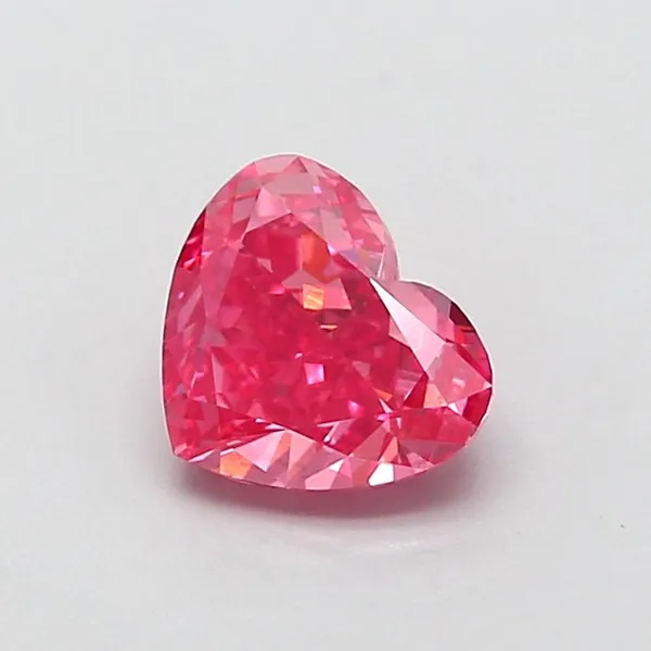 1.41ct HEART Fancy Vivid Pink VS1 Coloured Lab diamond