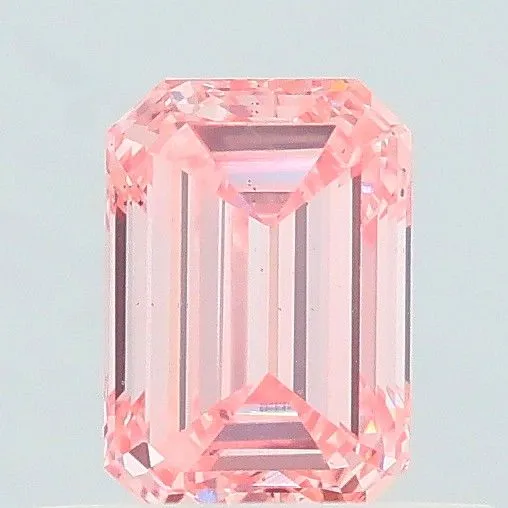 0.5ct EMERALD Fancy Intense Pink VS2 Coloured Lab diamond