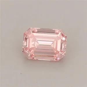 0.32ct EMERALD Fancy Vivid Pink VS1 Coloured Lab diamond