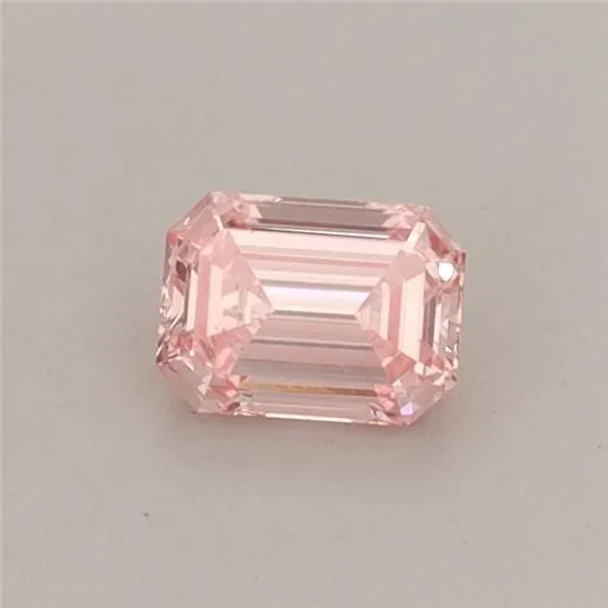 0.32ct EMERALD Fancy Vivid Pink VS1 Coloured Lab diamond