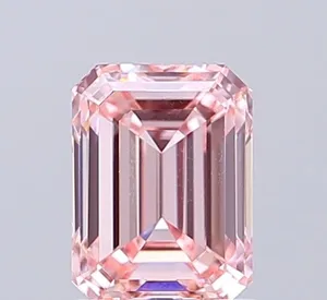 1.46ct EMERALD Fancy Intense Pink VVS2 Coloured Lab diamond