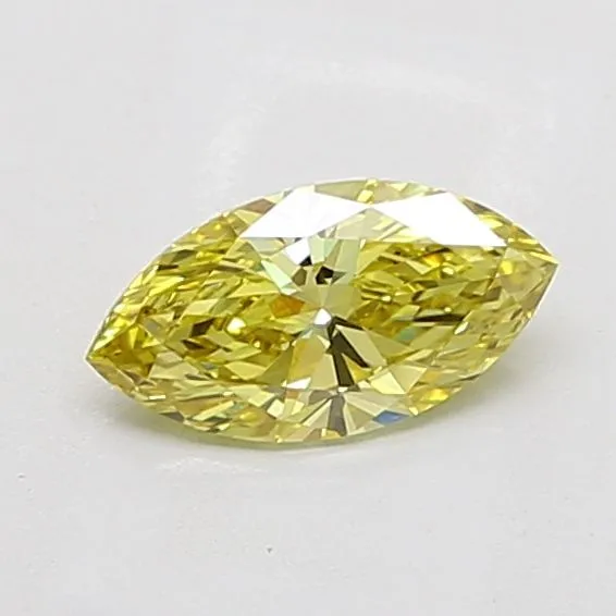 1.03ct MARQUISE Fancy Intense Yellow VVS2 Coloured Lab diamond