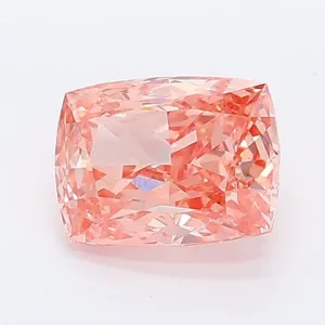 1.04ct CUSHION Fancy Vivid Pink VS1 Coloured Lab diamond