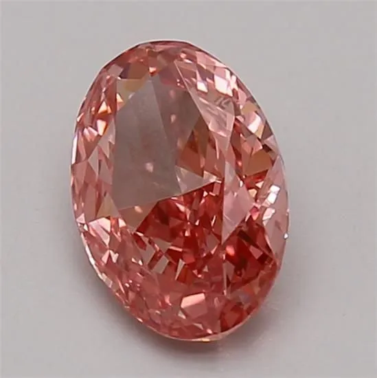 0.95ct OVAL Fancy Vivid Pink VS2 Coloured Lab diamond
