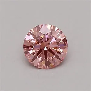 0.32ct ROUND Fancy Vivid Pink VS1 Coloured Lab diamond