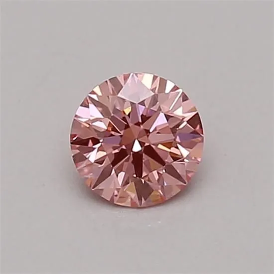 0.32ct ROUND Fancy Vivid Pink VS1 Coloured Lab diamond