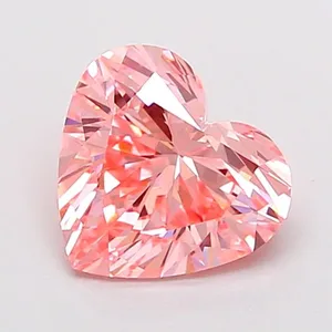 1.04ct HEART Fancy Vivid Pink VVS2 Coloured Lab diamond