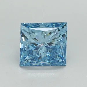 1.2ct PRINCESS Fancy Vivid Blue VS1 Coloured Lab diamond
