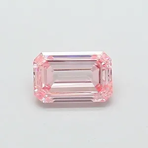 1.06ct EMERALD Fancy Intense Pink VS1 Coloured Lab diamond