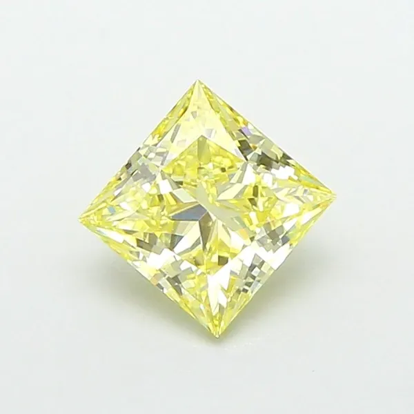 1ct PRINCESS Fancy Yellow VS2 Coloured Lab diamond