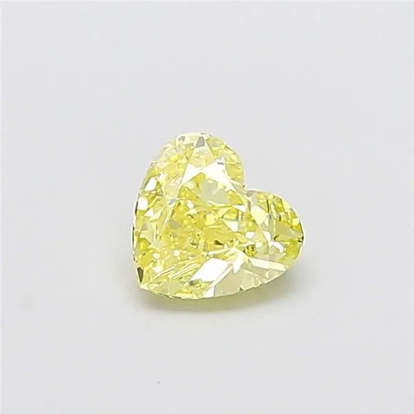 1.01ct HEART Fancy Yellow SI1 Coloured Lab diamond