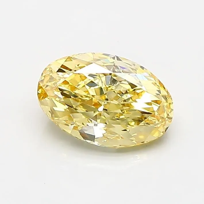 1.09ct OVAL Fancy Yellow VS1 Coloured Lab diamond