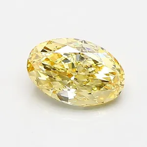 1.09ct OVAL Fancy Yellow VS1 Coloured Lab diamond