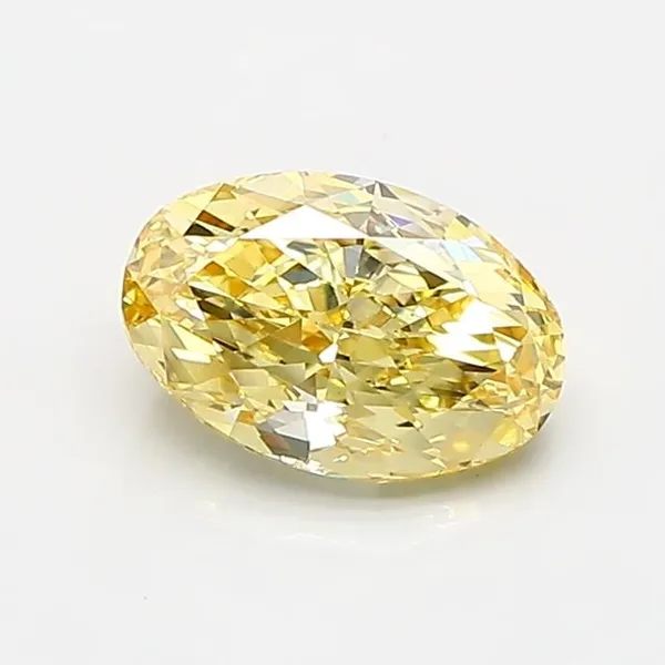 1.09ct OVAL Fancy Yellow VS1 Coloured Lab diamond