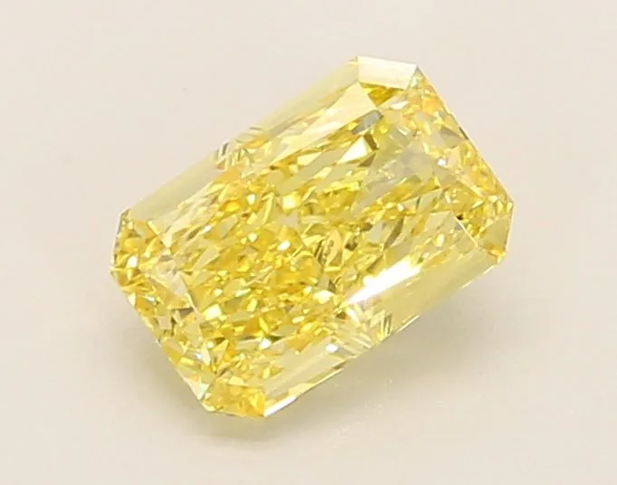 1.04ct RADIANT Fancy Vivid Yellow VVS2 Coloured Lab diamond