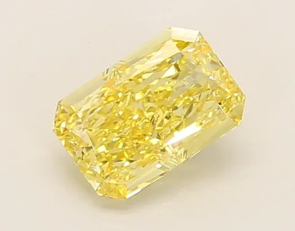 1.04ct RADIANT Fancy Vivid Yellow VVS2 Coloured Lab diamond